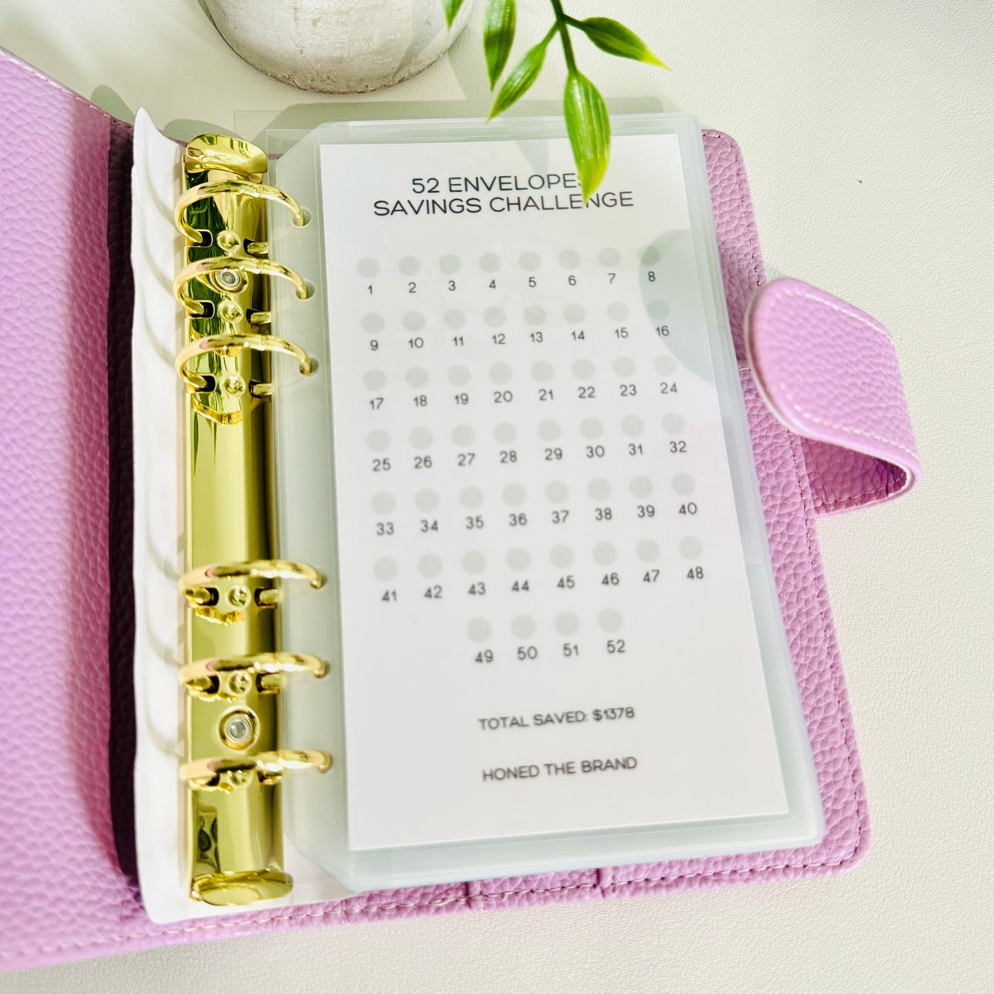 Traditional 52 Weeks Savings Challenge Binder