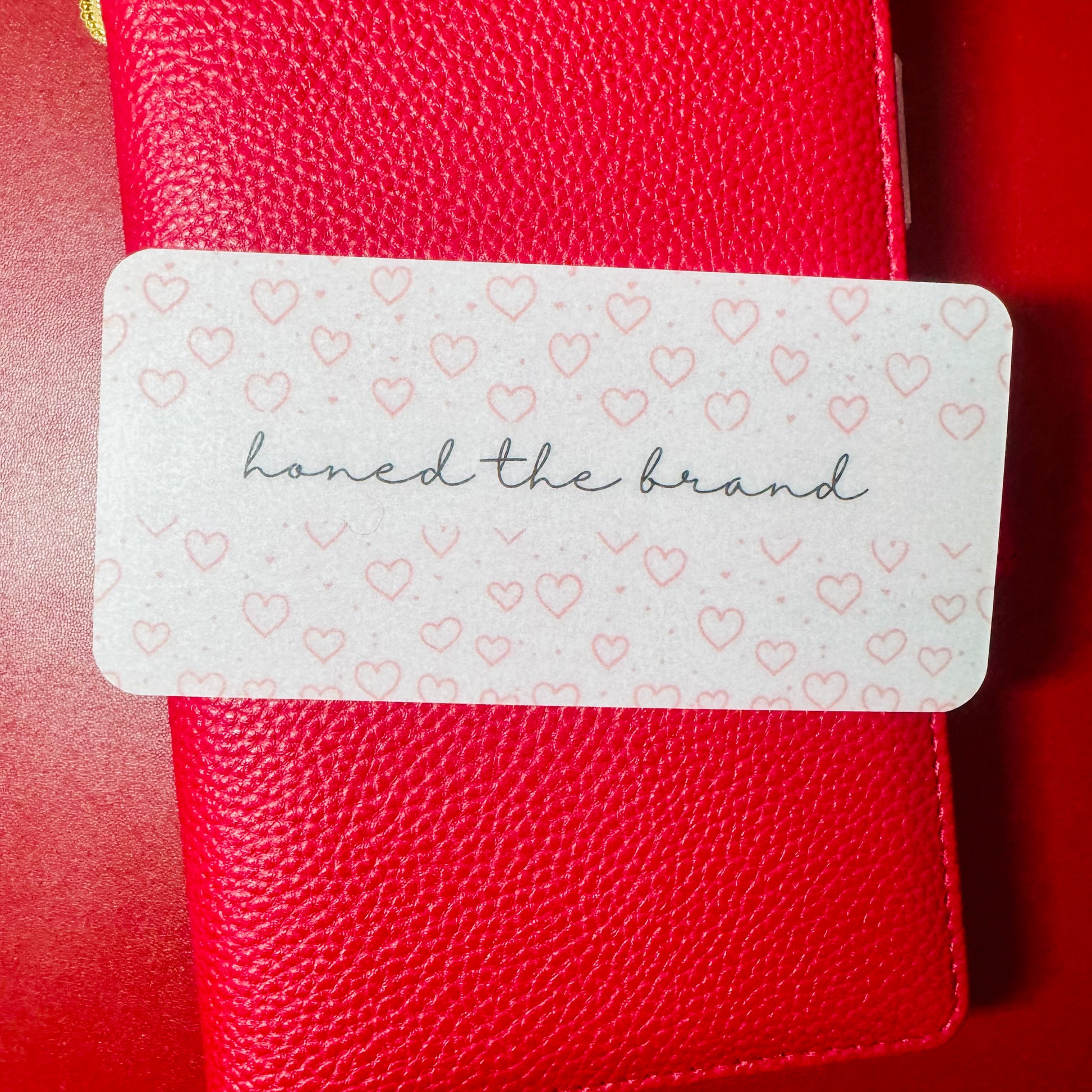 Pink Hearts Custom Cash Envelope Insert