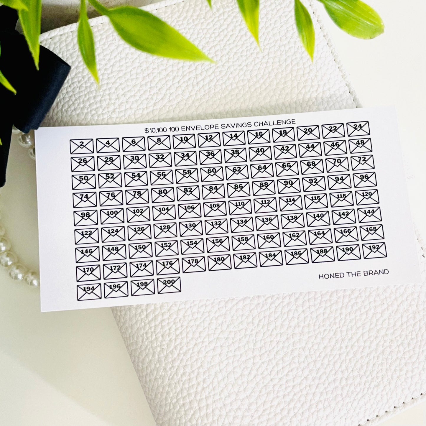$10,000 100 Envelopes Savings Challenge