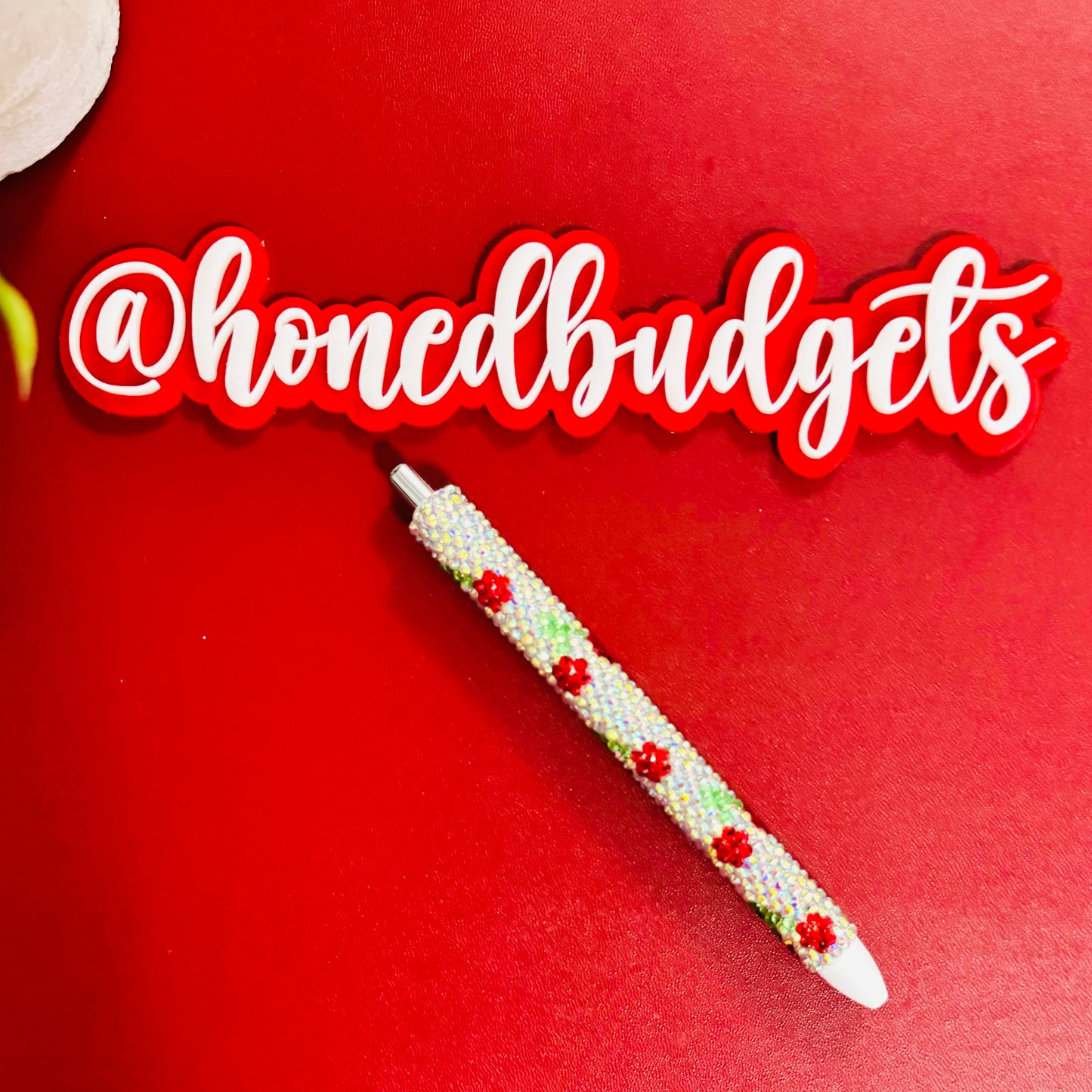 Cherry Rhinestone Pen