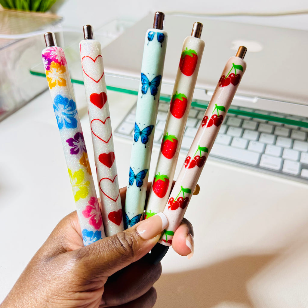 Spring Glitter Pens