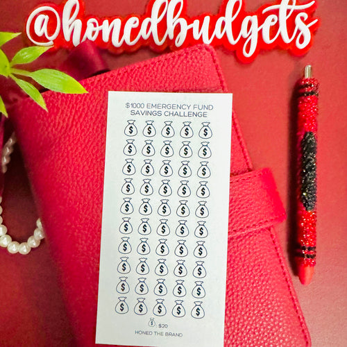 $1000 Emergency Fund Savings Challenge