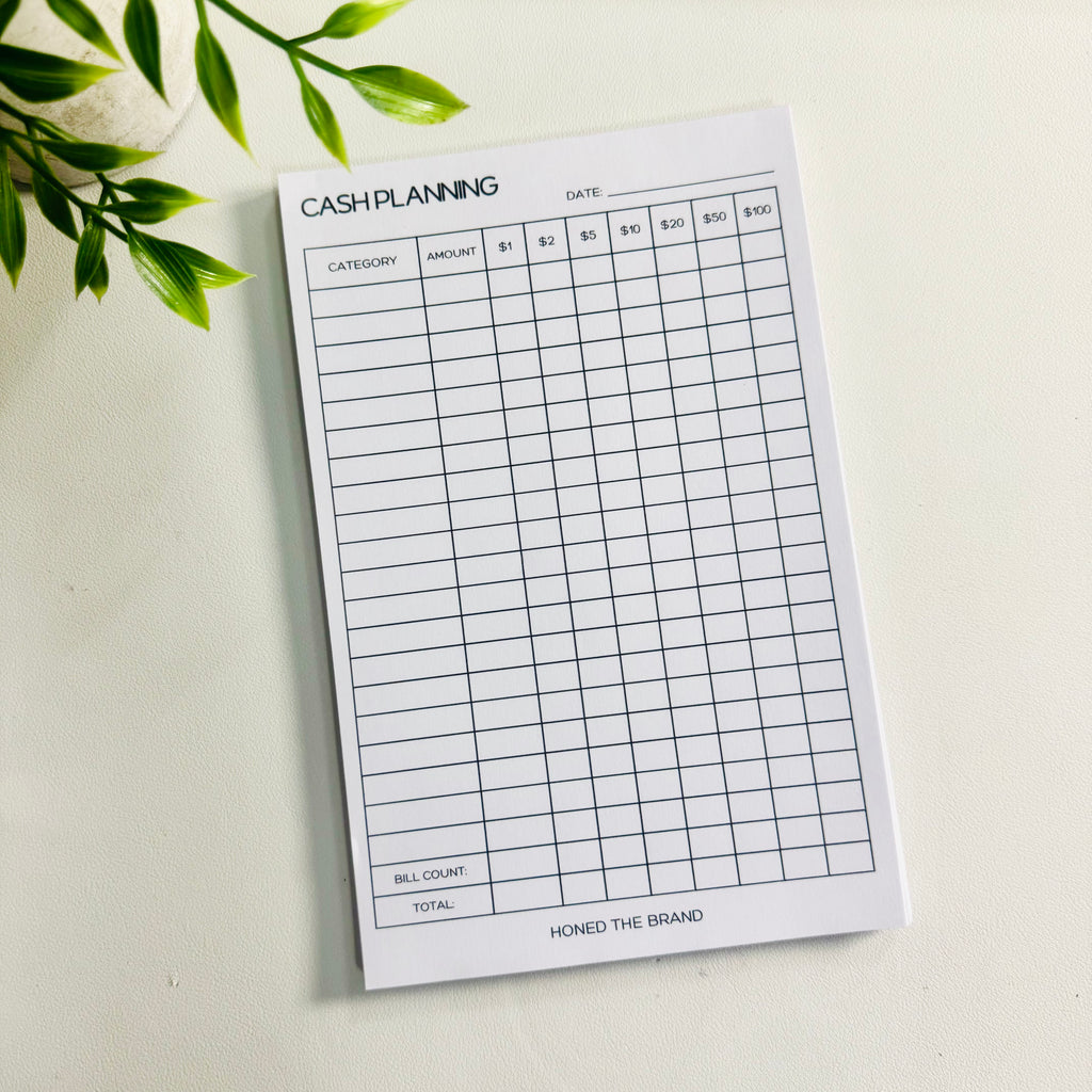 Cash Planning Notepad