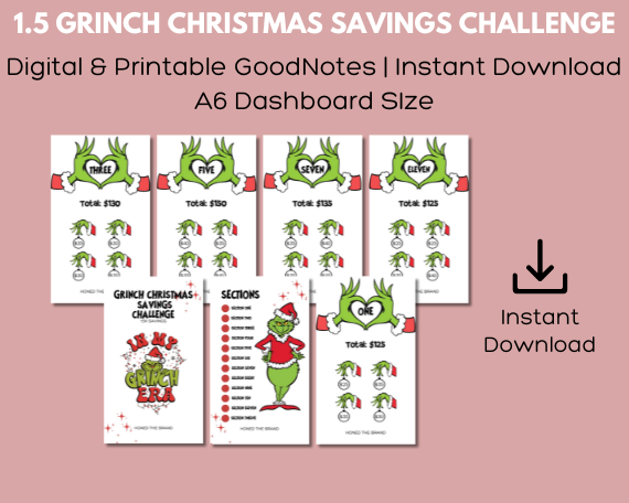 Digital 1.5 Grinch Christmas Savings Challenge