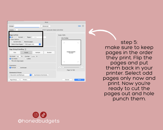 Digital Download A5 Budget Planner Inserts