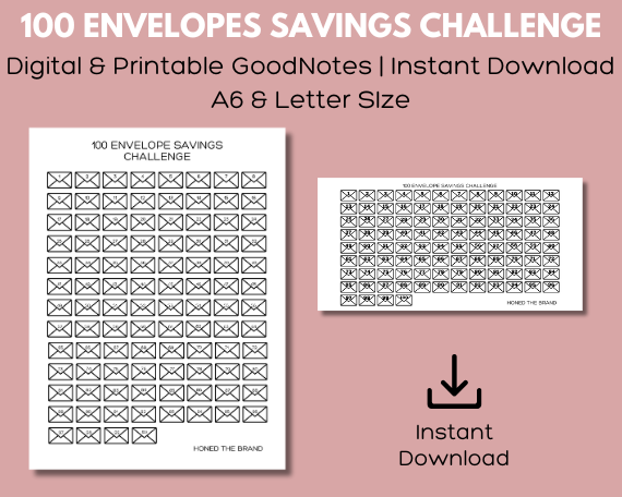 Digital 100 Envelope Savings Challenge