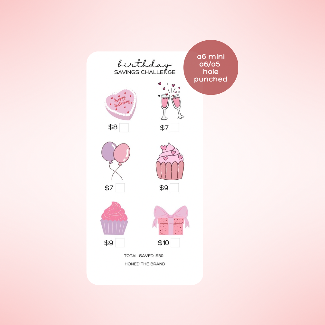 Birthday Mini Savings Challenge