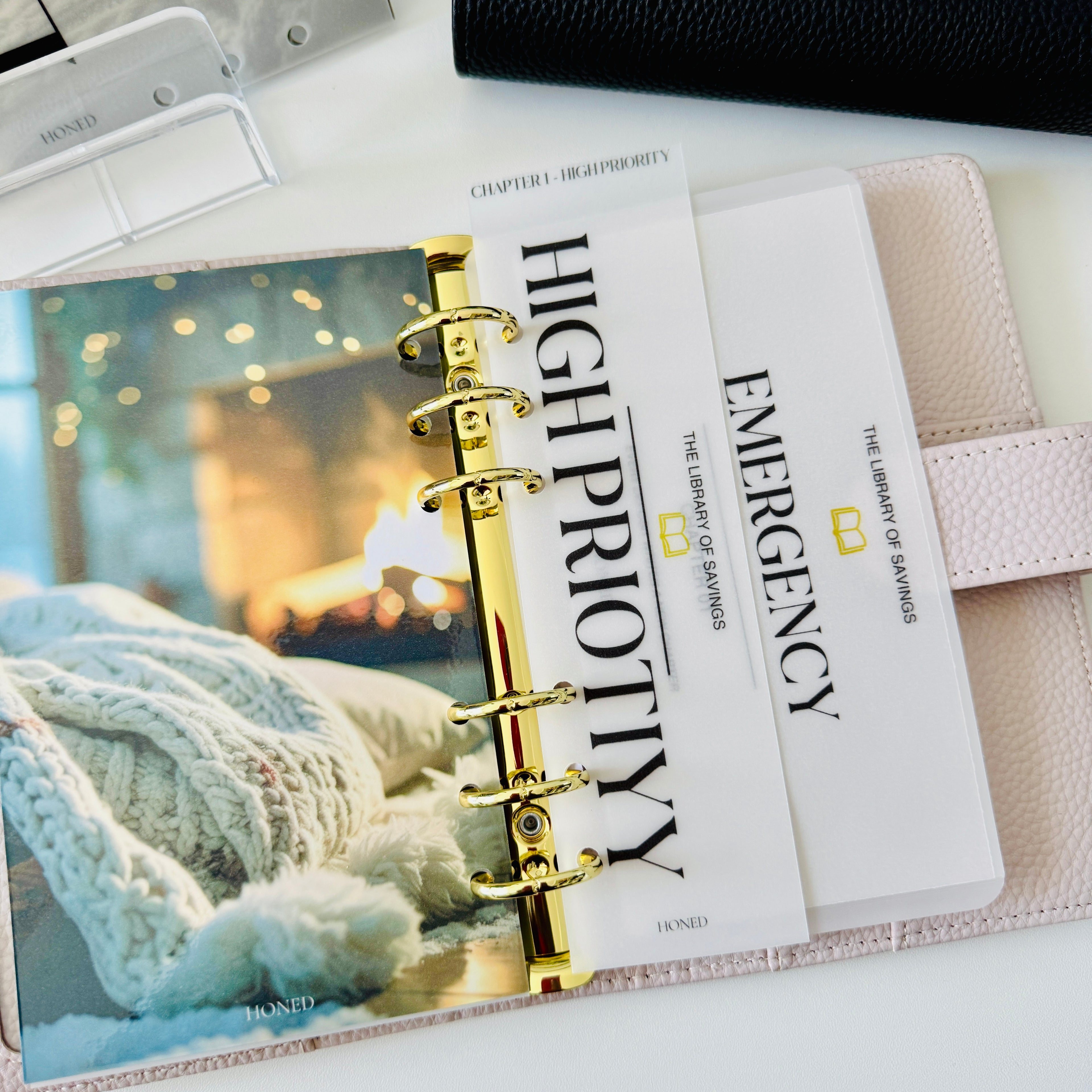 A6 Library Of Savings Binder Bookmark