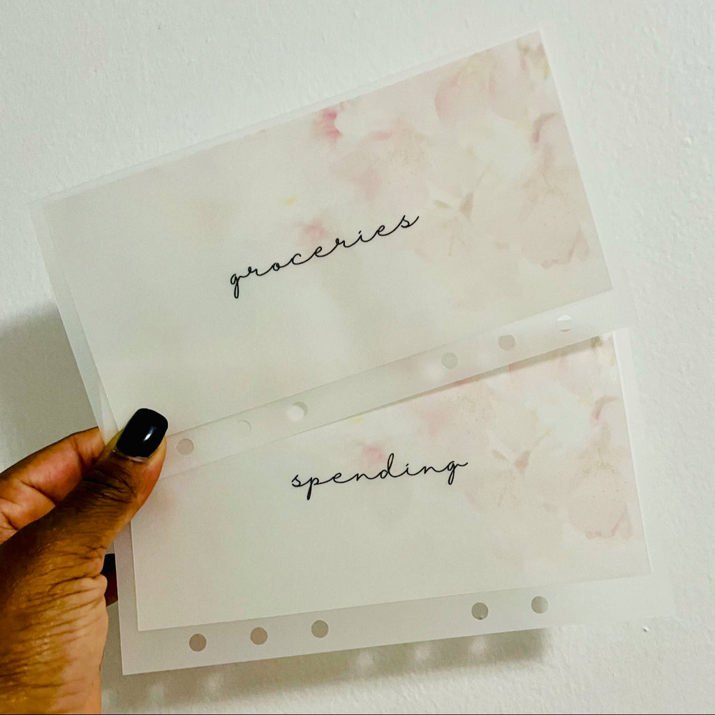 Floral Matte Vellum Cash Envelopes