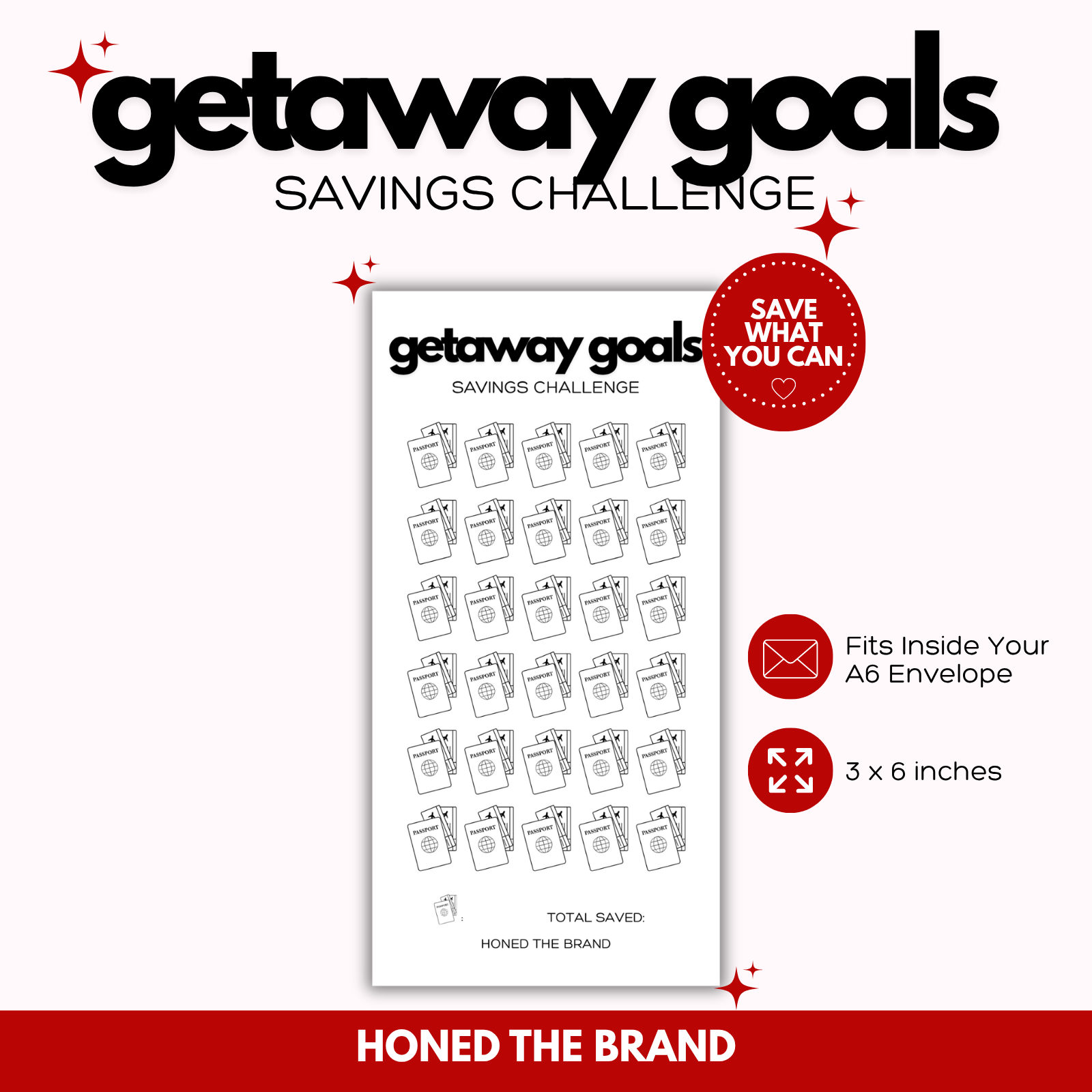 Minimal Getaway Goals Savings Challenge