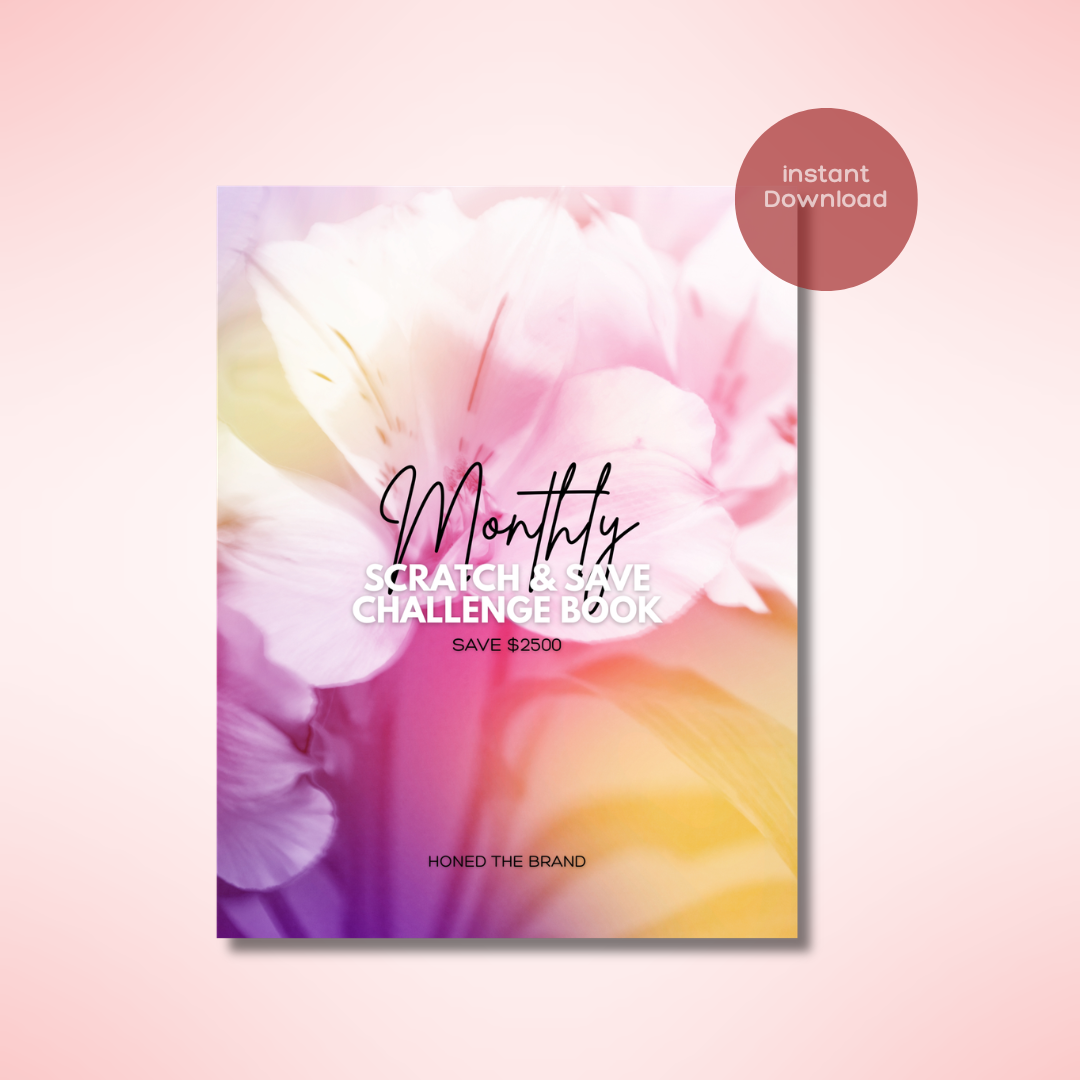 Digital Monthly Scratch & Save Challenge Book
