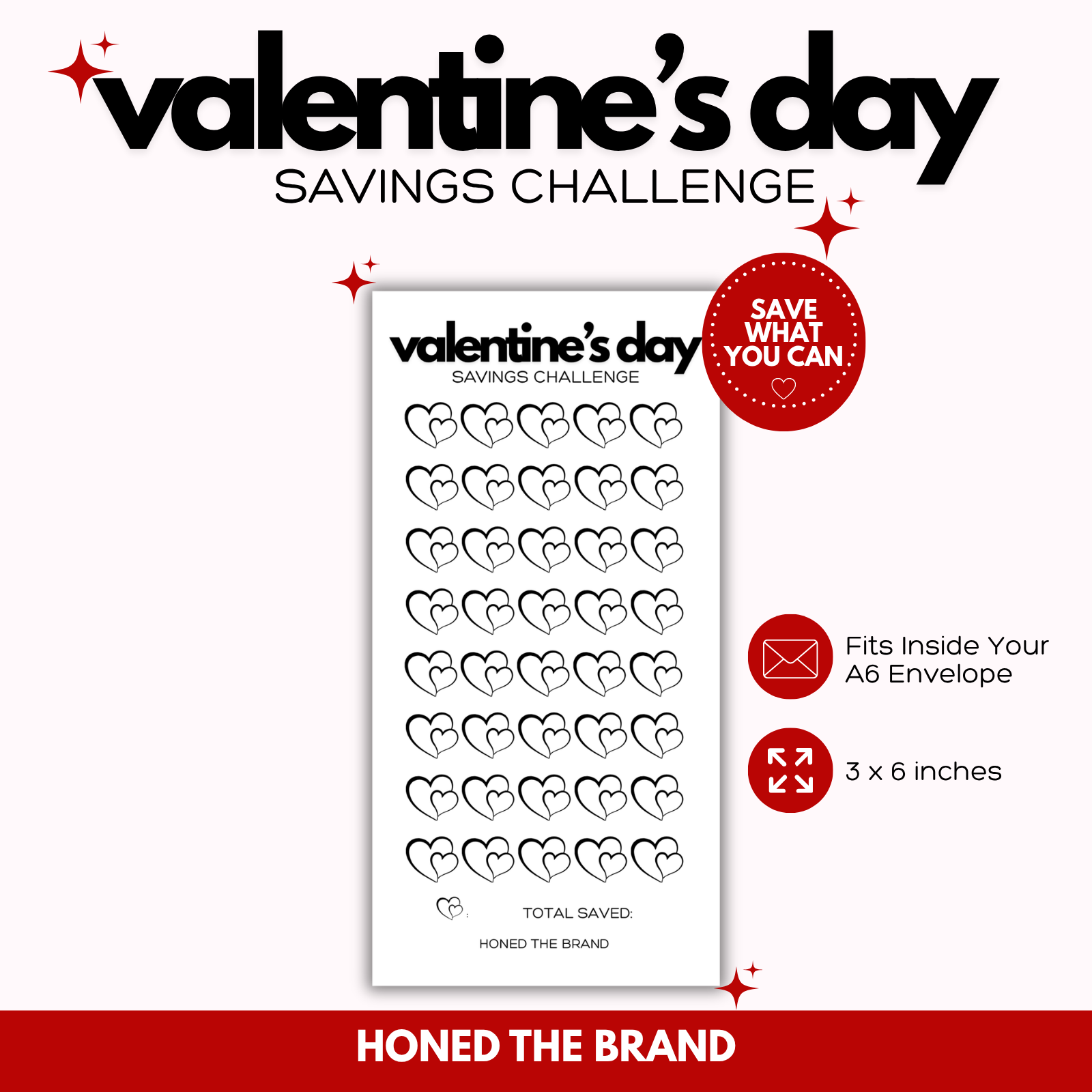 Minimal Valentine's Day Savings Challenge