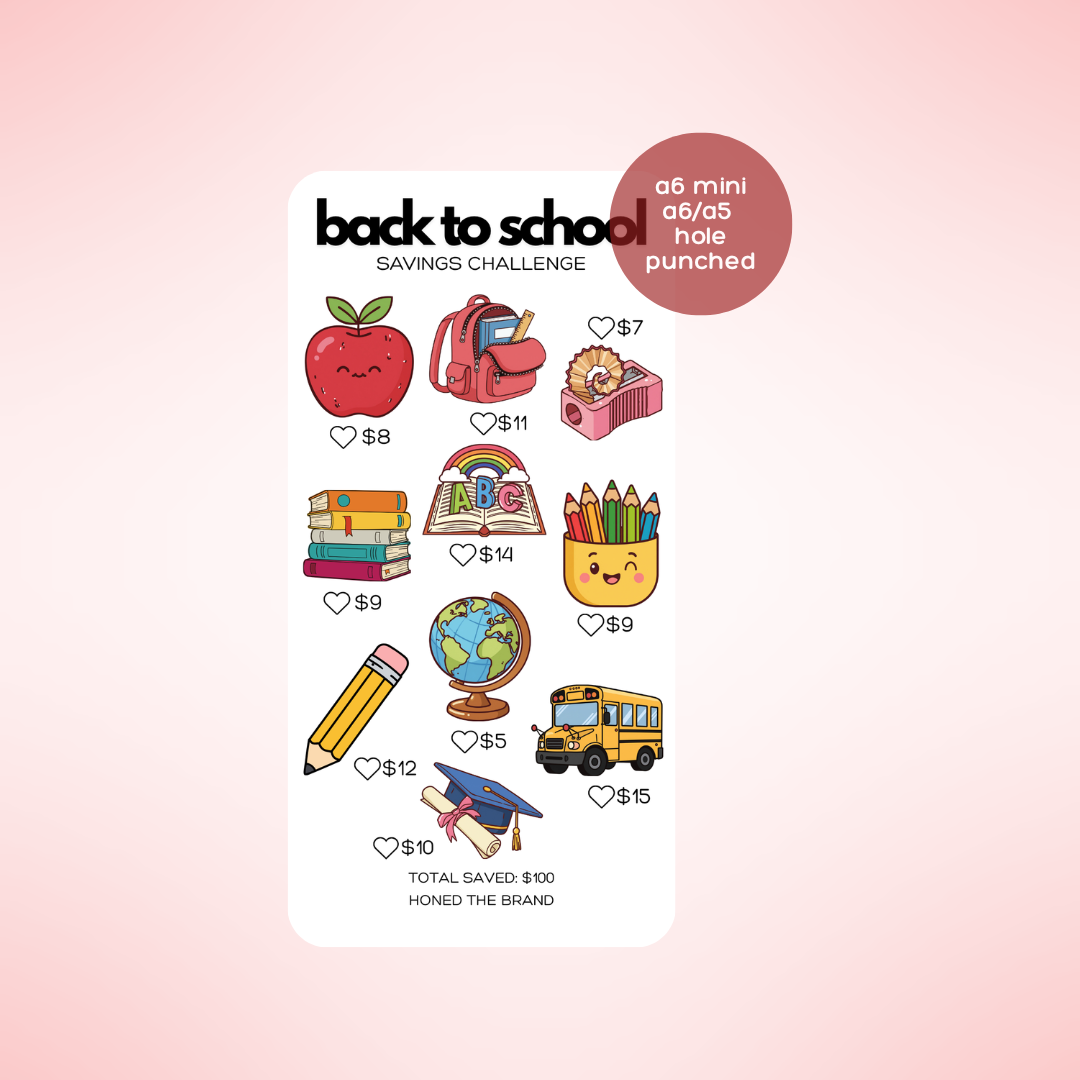 Back To School Savings Challenge
