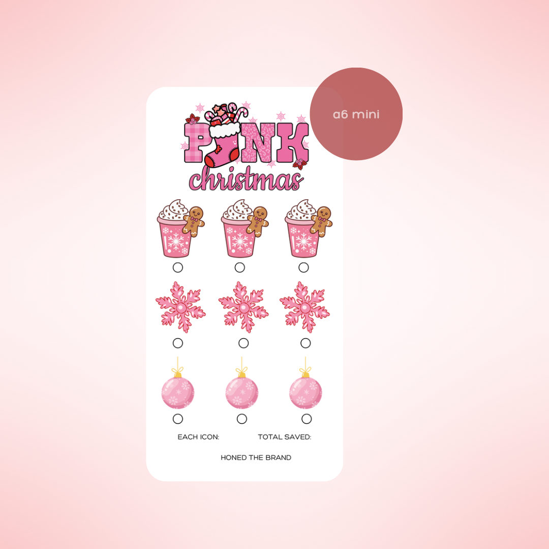 Pink Christmas Mini Savings Challenge