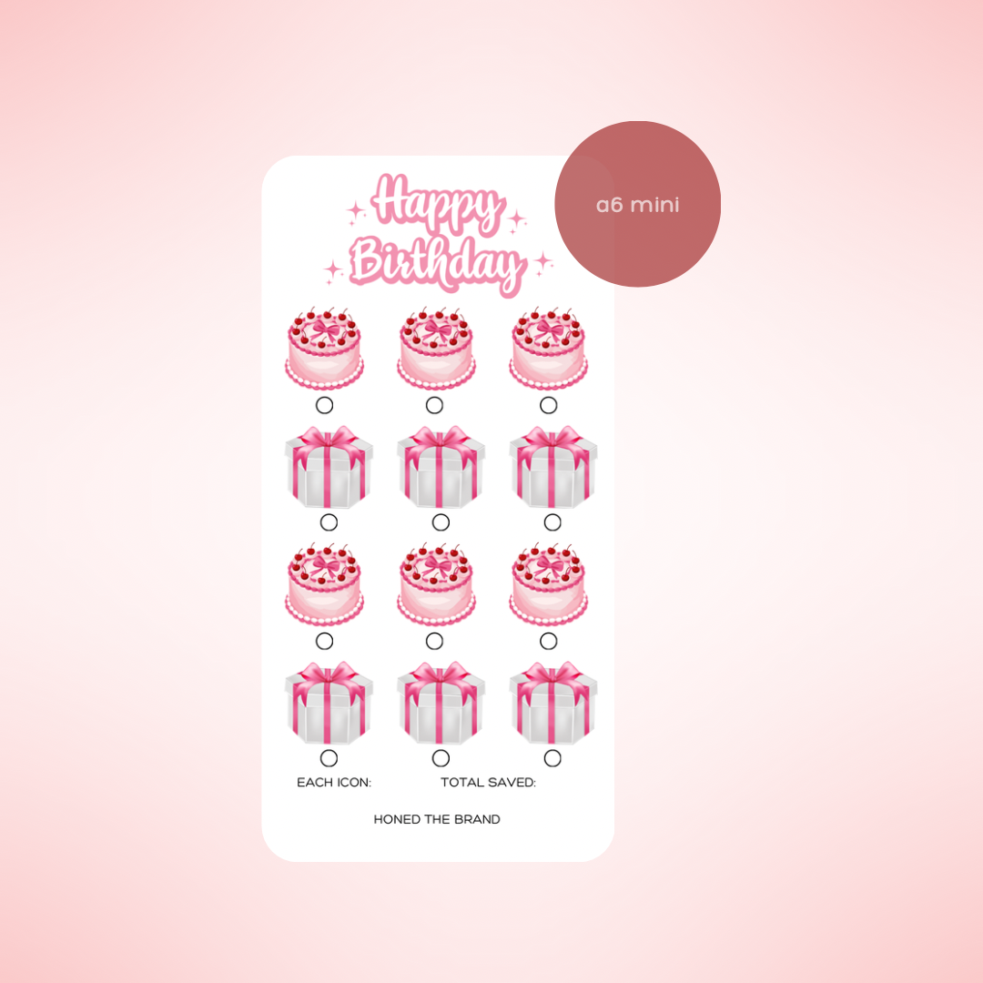 Birthday Mini Savings Challenge