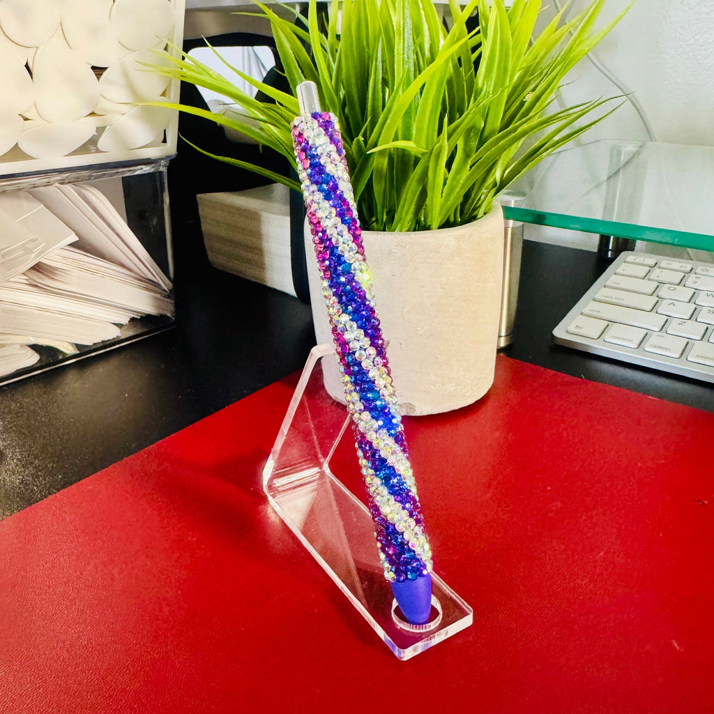 Double Swirl Rhinestone Pen