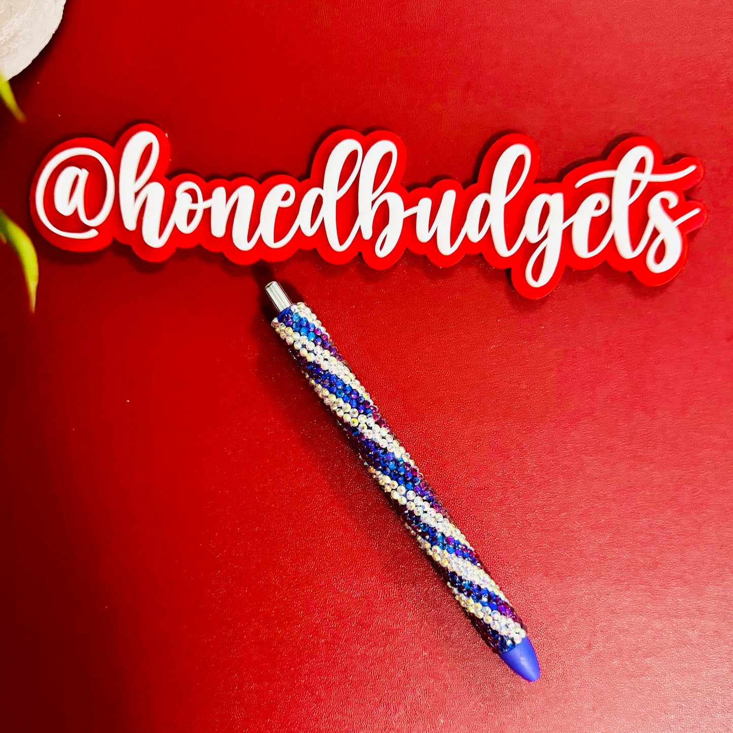 Double Swirl Rhinestone Pen