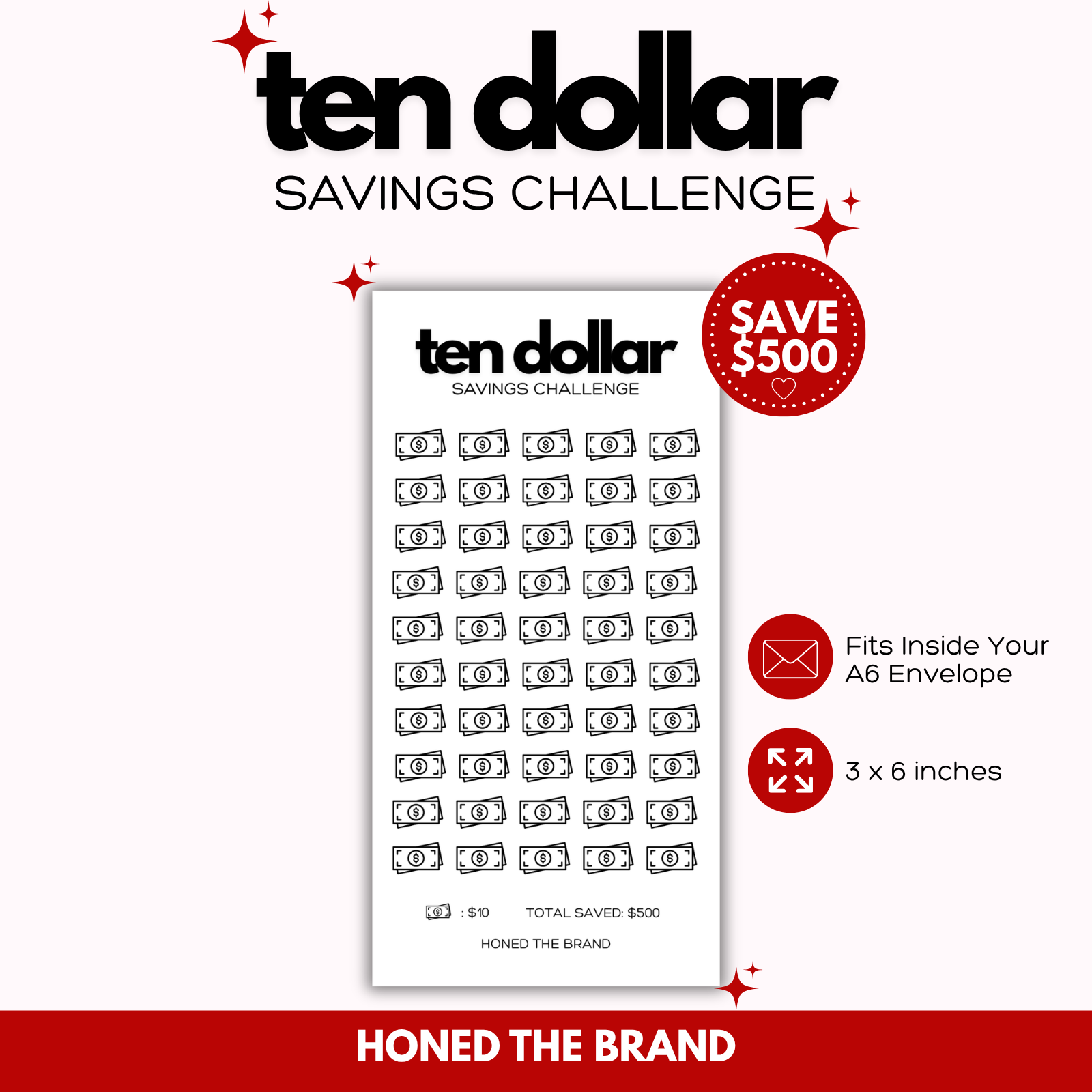 Minimal 10 Dollar Savings Challenge