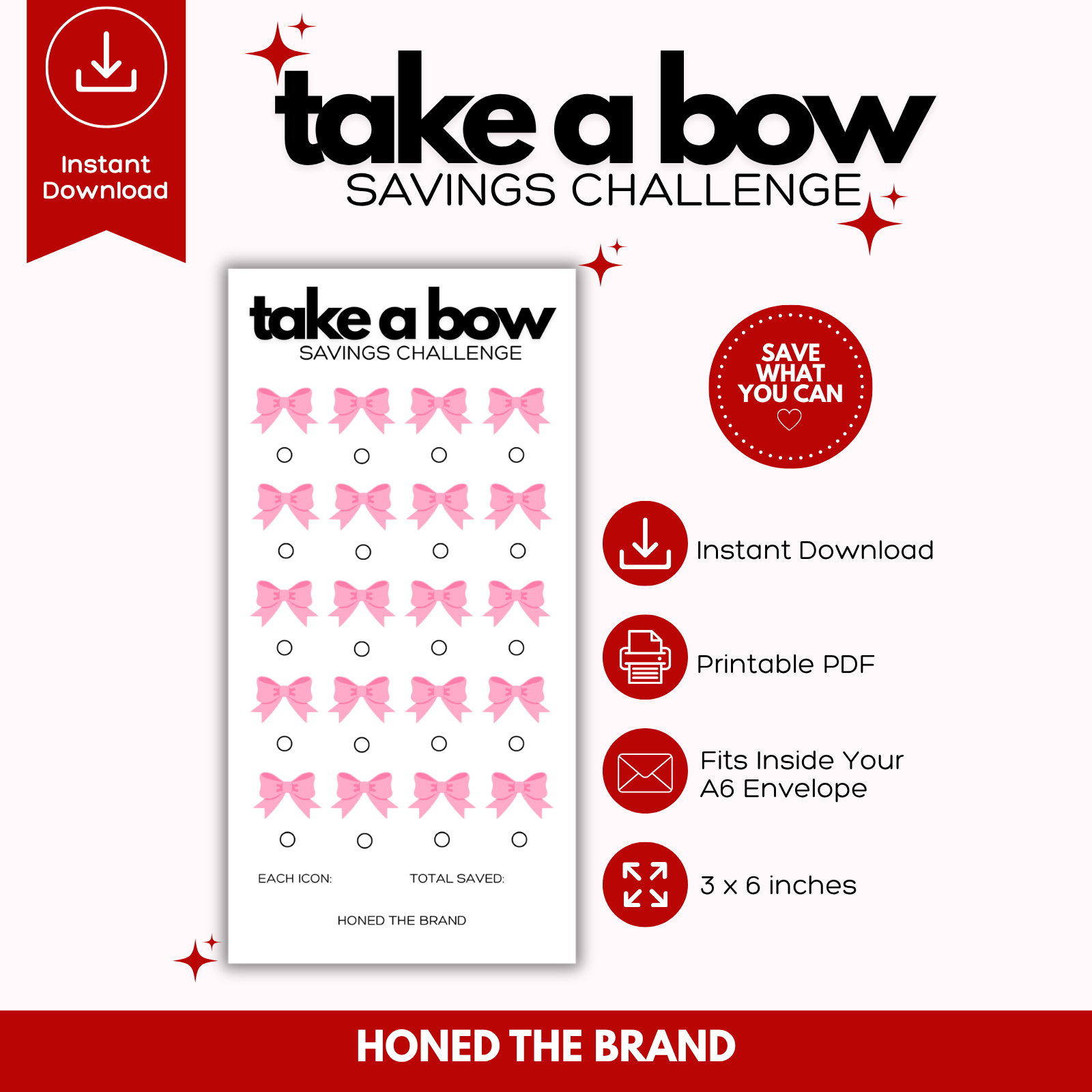 Digital A6 Take A Bow Savings Challenge