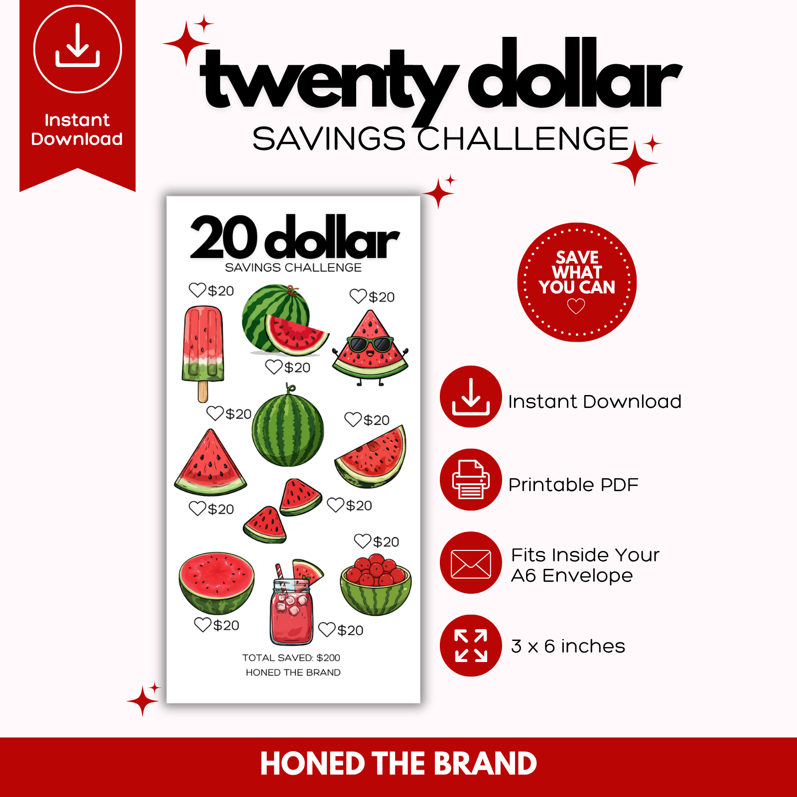 Digital A6 20 Dollar Savings Challenge