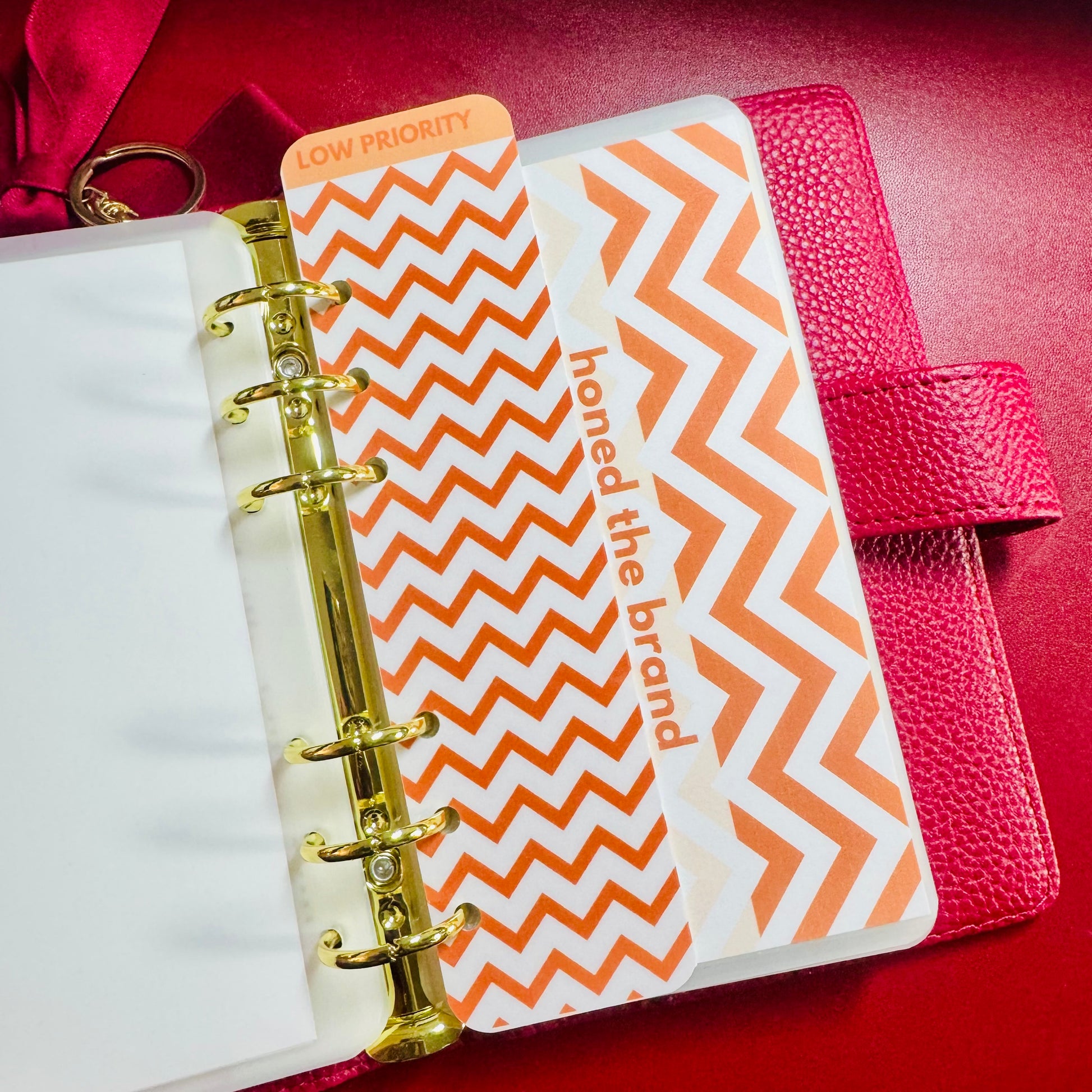 Chevron A6 Binder Bookmark