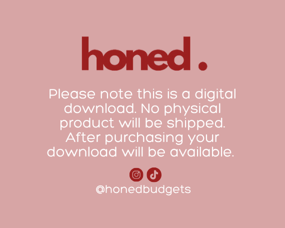 Digital Download A5 Budget Planner Inserts