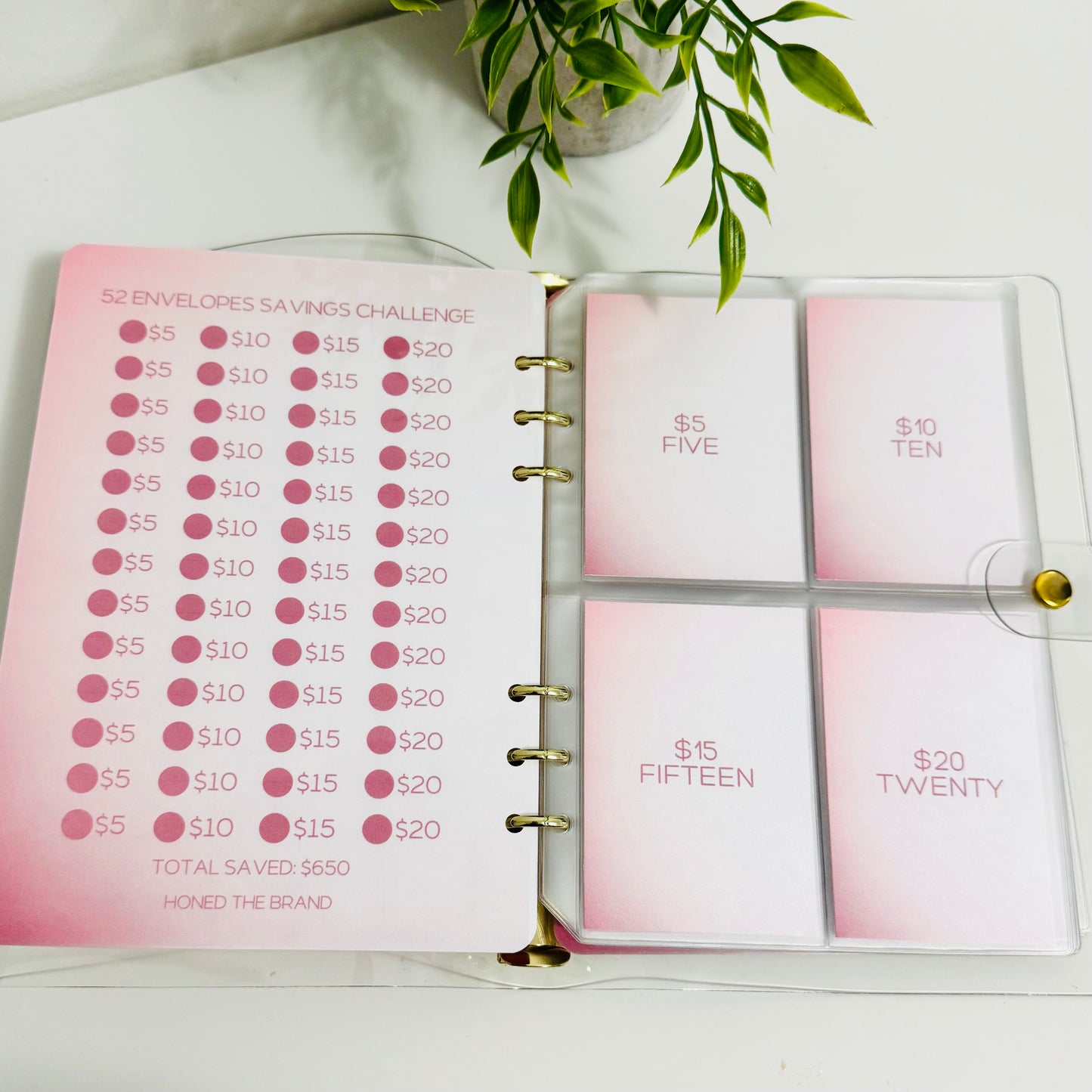 52 Envelopes Savings Challenge Binder