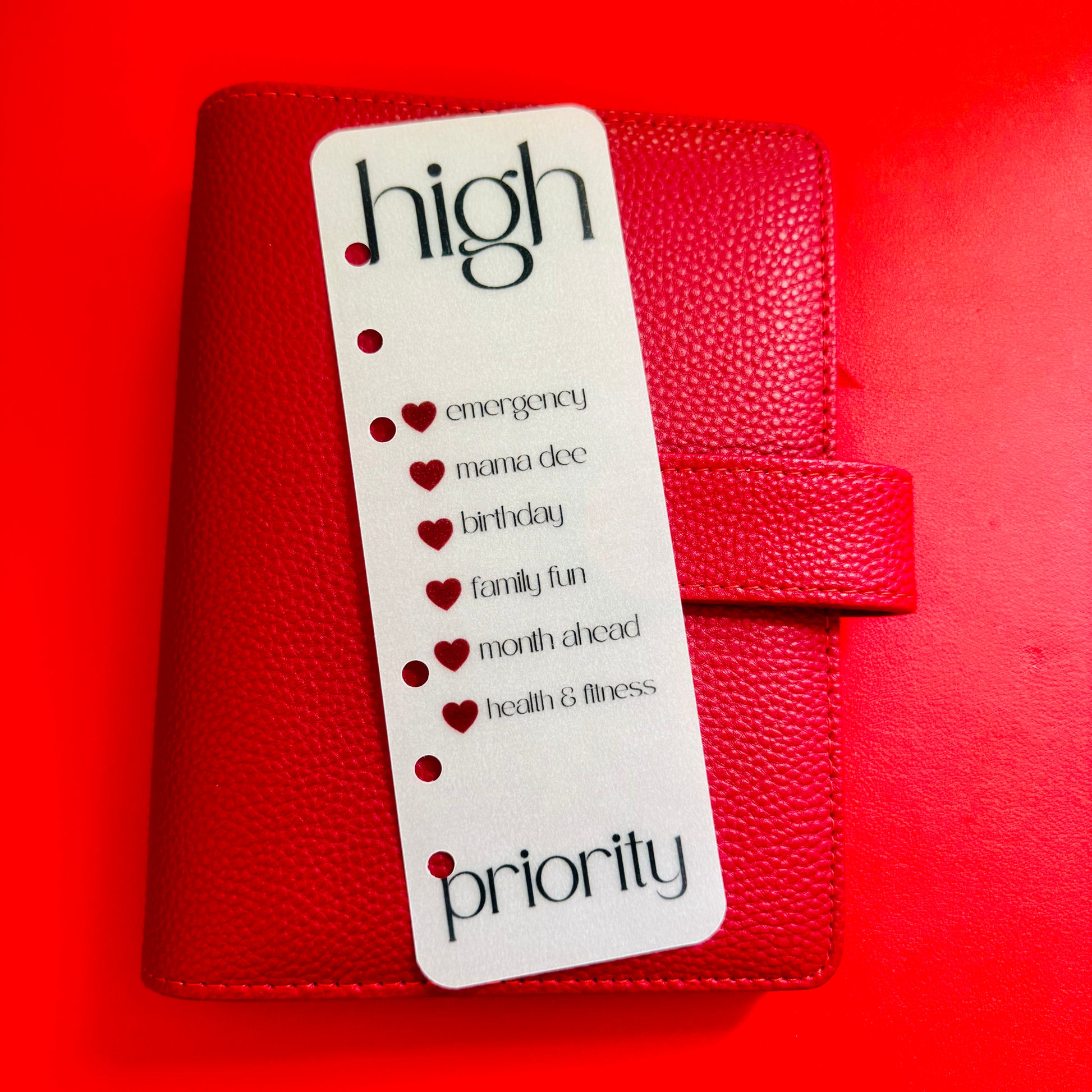 Minimal Heart Binder Bookmark