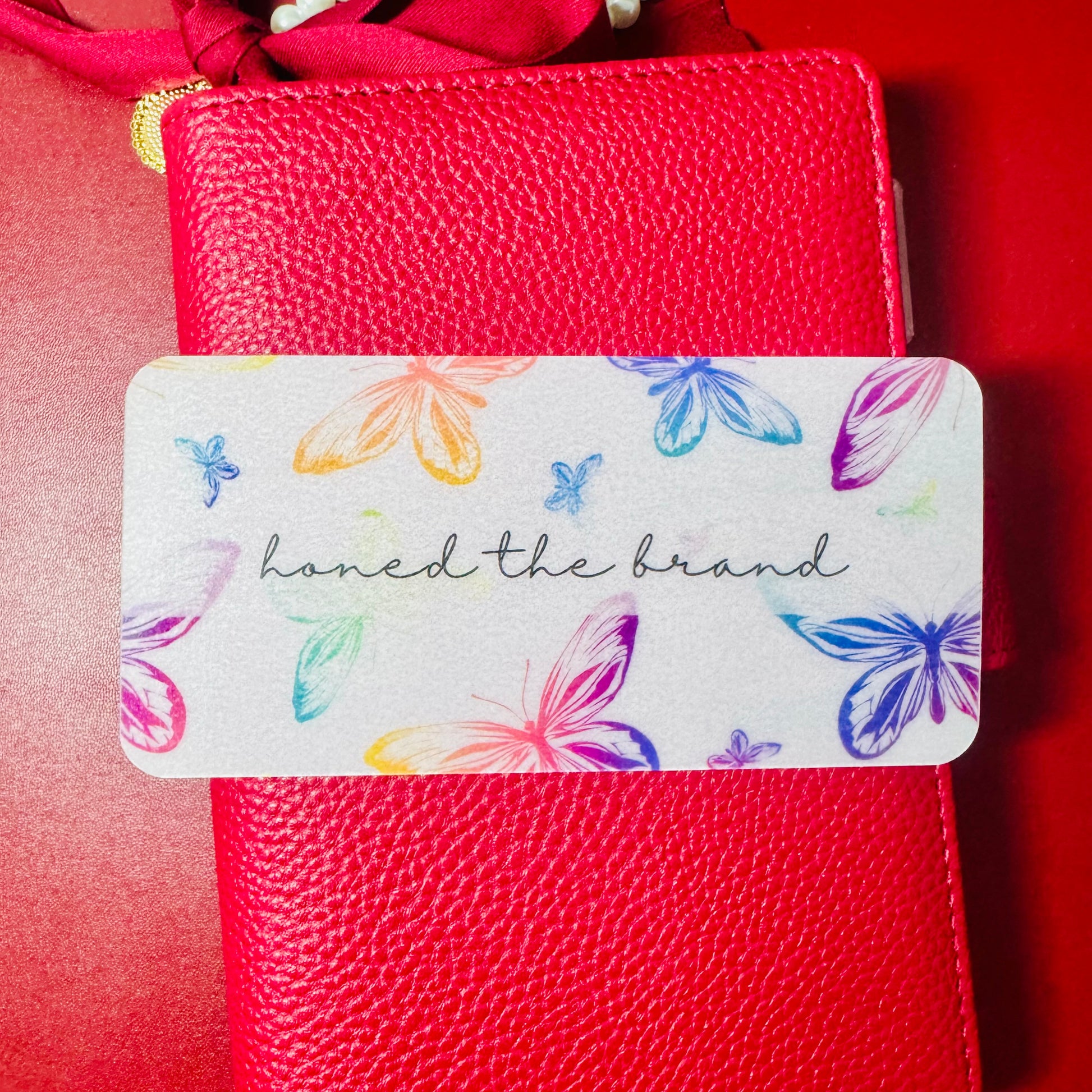 Rainbow Butterflies Custom Cash Envelope Insert