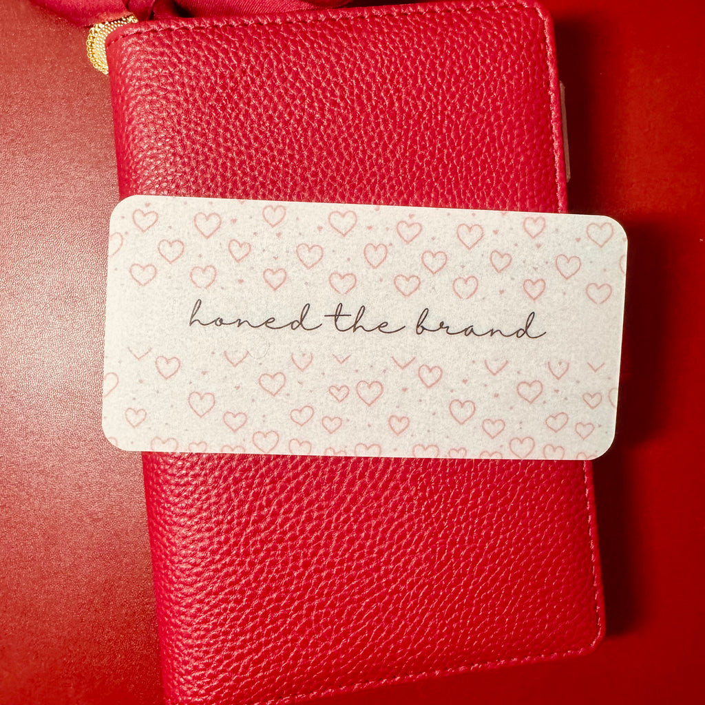 Pink Hearts Custom Cash Envelope Insert