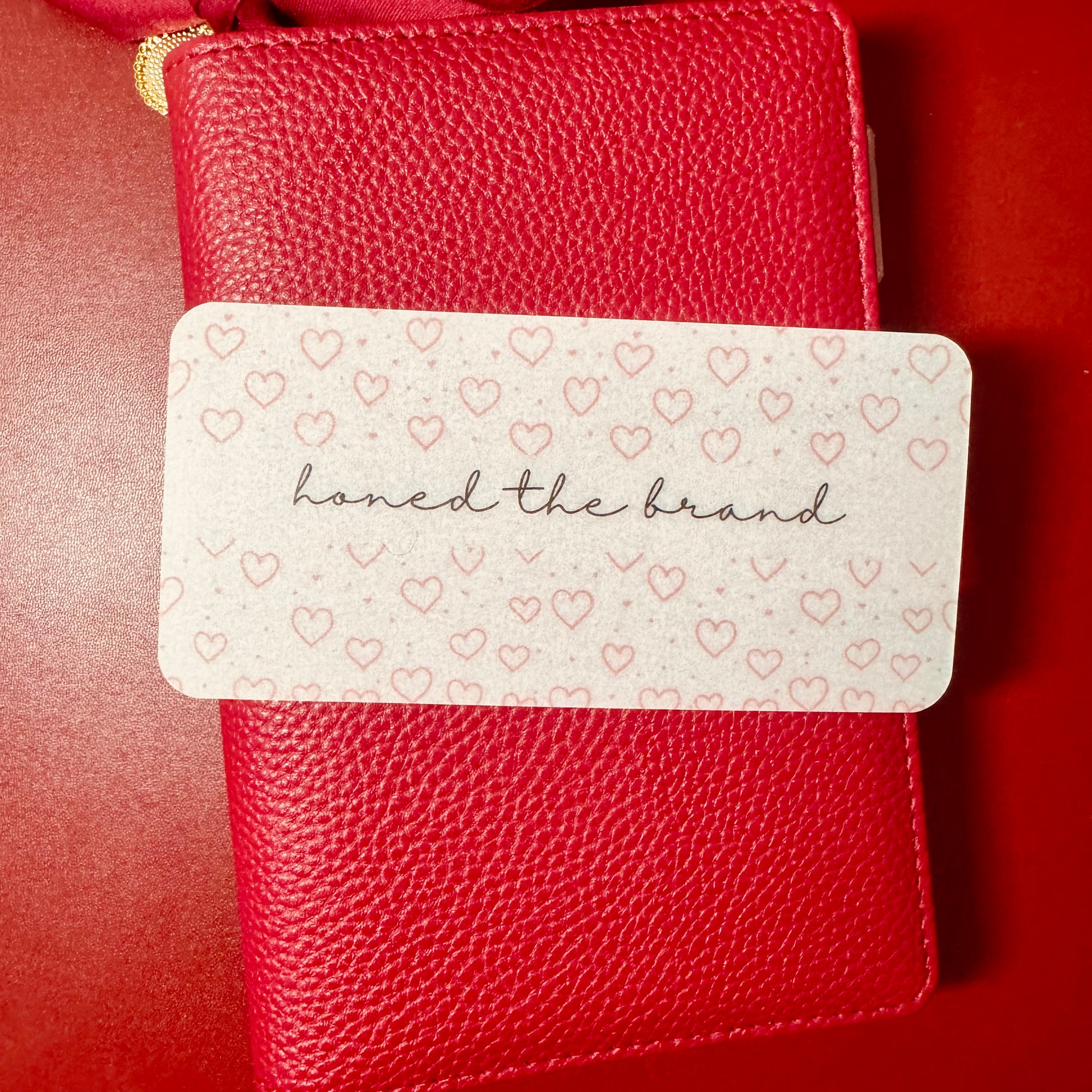 Pink Hearts Custom Cash Envelope Insert