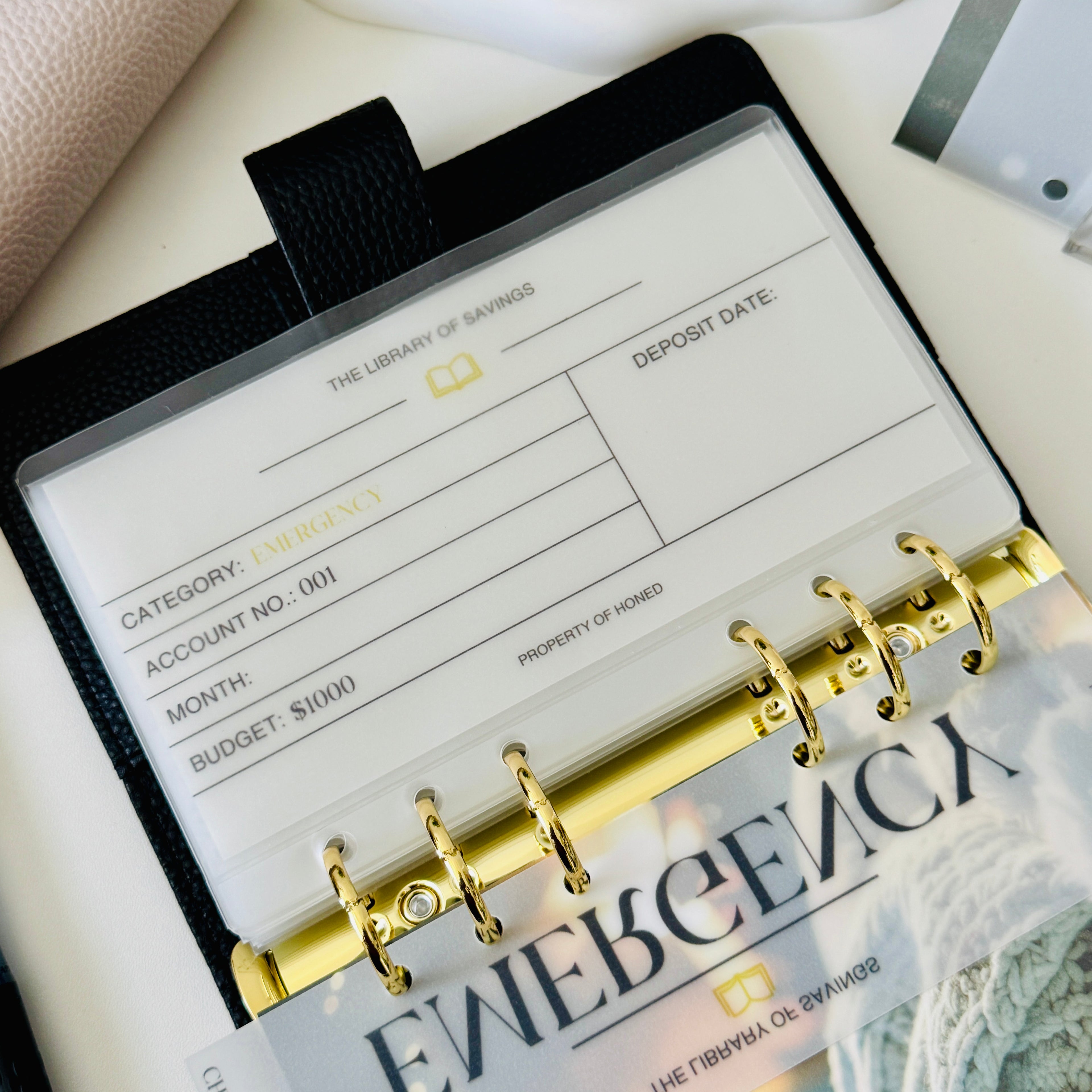 Bookish Ledger Cash Envelope Inserts