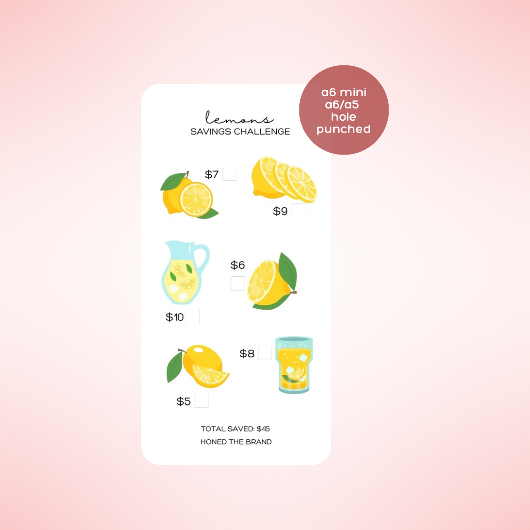 Lemons Mini Savings Challenge