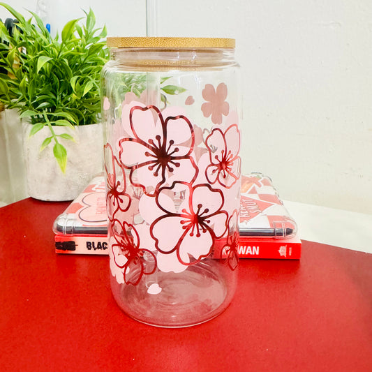 Cherry Blossom 16oz Beer Can Glass