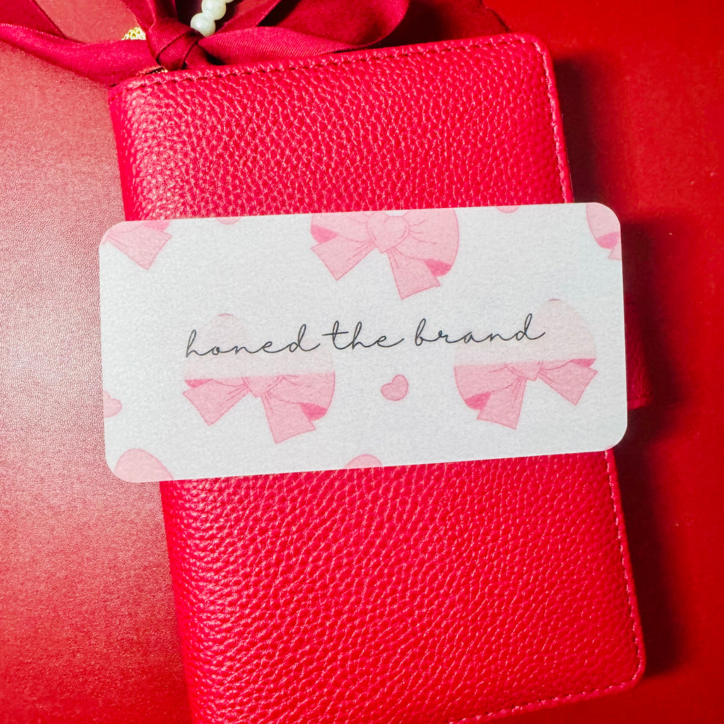 Bow Custom Cash Envelope Insert