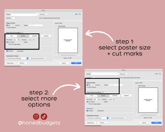 Digital Download A5 Budget Planner Inserts