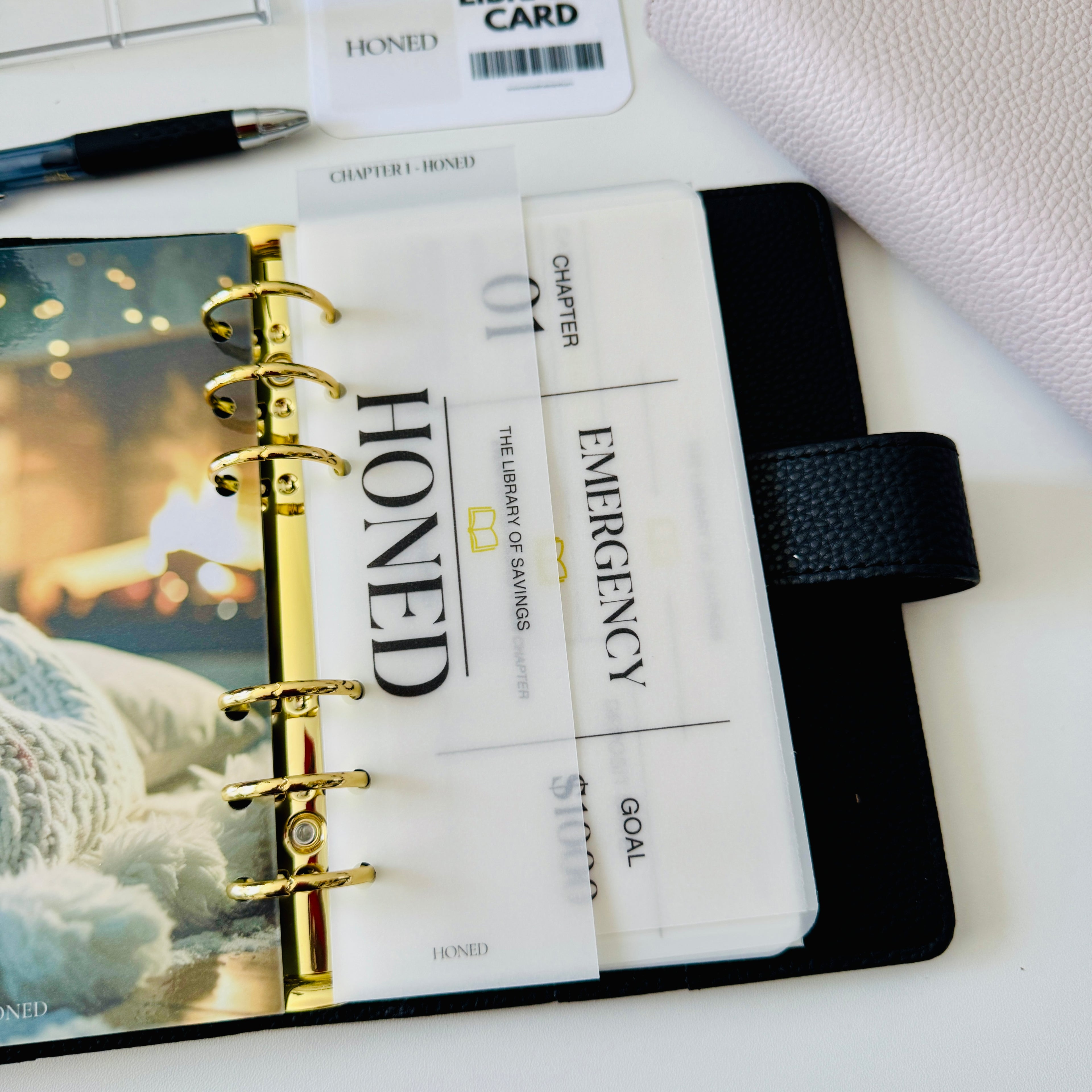 A6 Library Of Savings Binder Bookmark