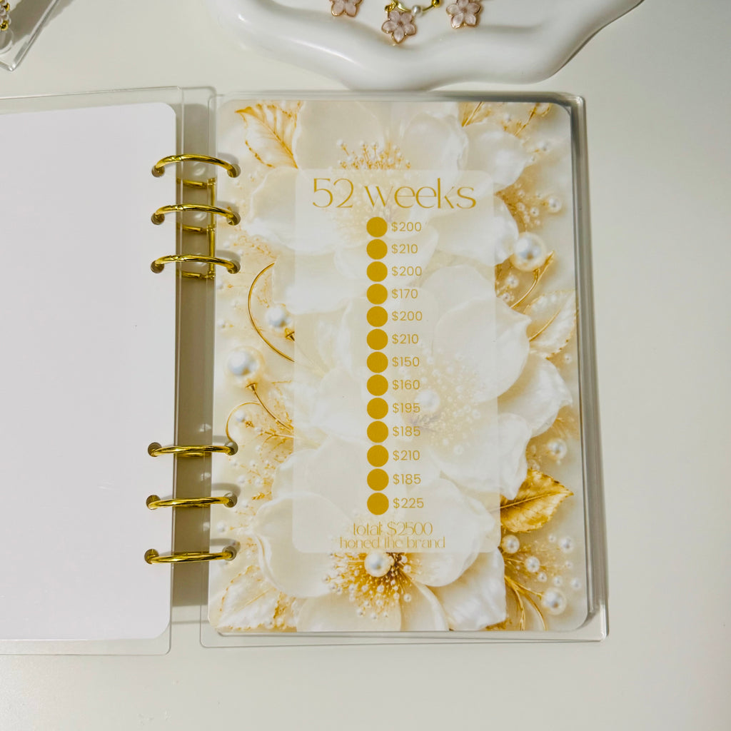 A5 52 Weeks Savings Challenge | Gold & Ivory Collective