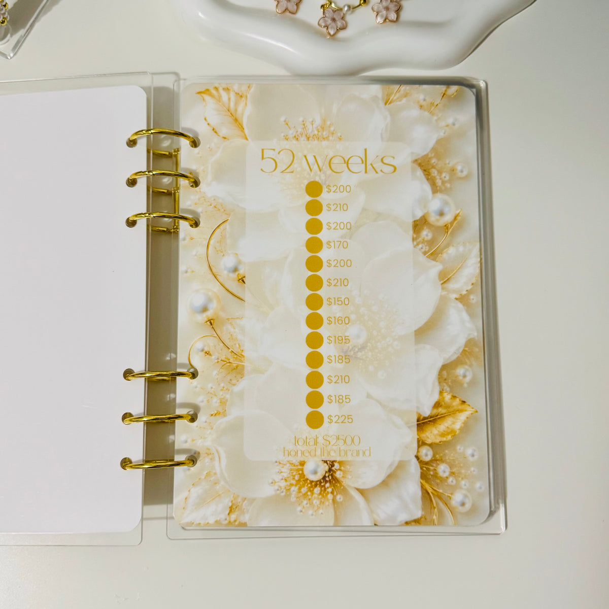 A5 52 Weeks Savings Challenge | Gold & Ivory Collective