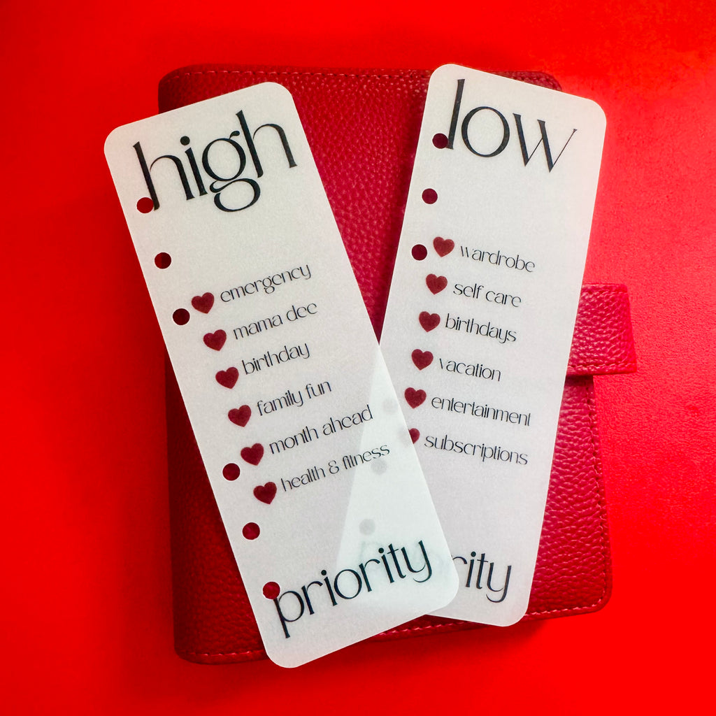 Minimal Heart Binder Bookmark