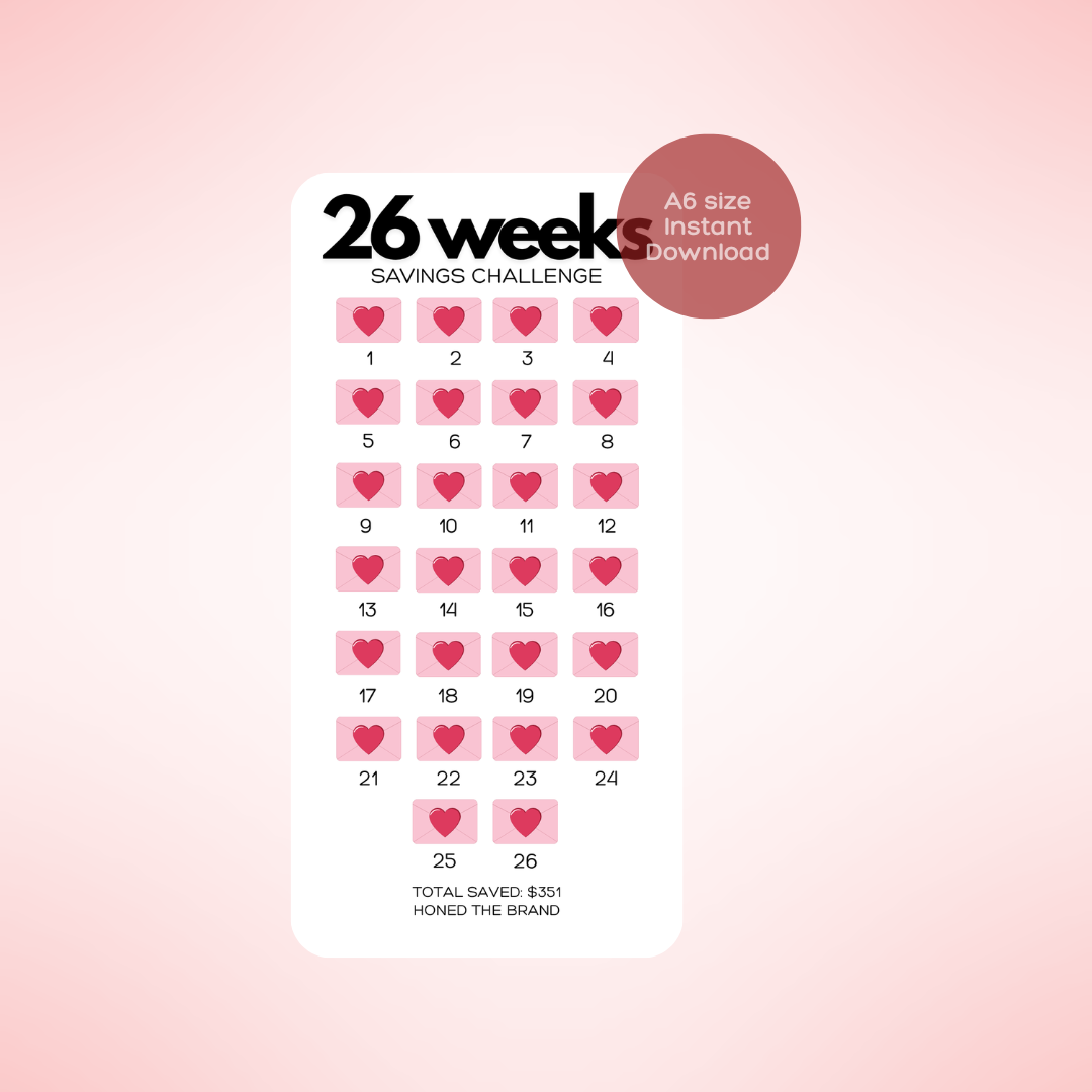 Digital A6 26 Envelopes Challenge
