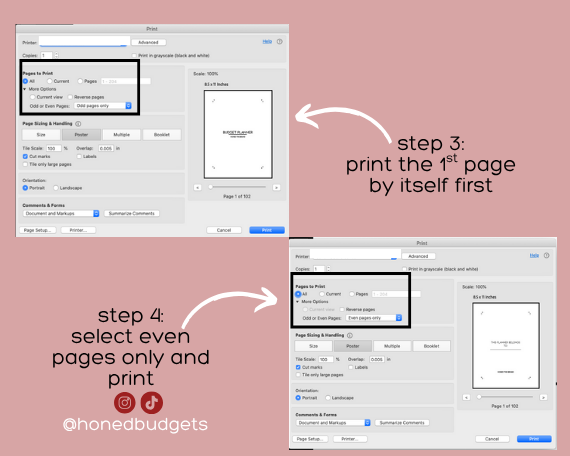 Digital Download A5 Budget Planner Inserts