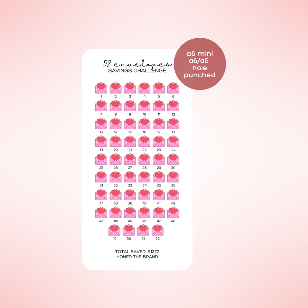 52 Envelopes Savings Challenge