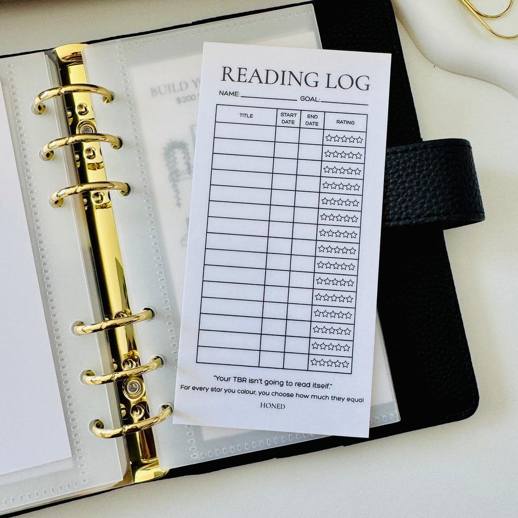 Reading Log Savings Challenge