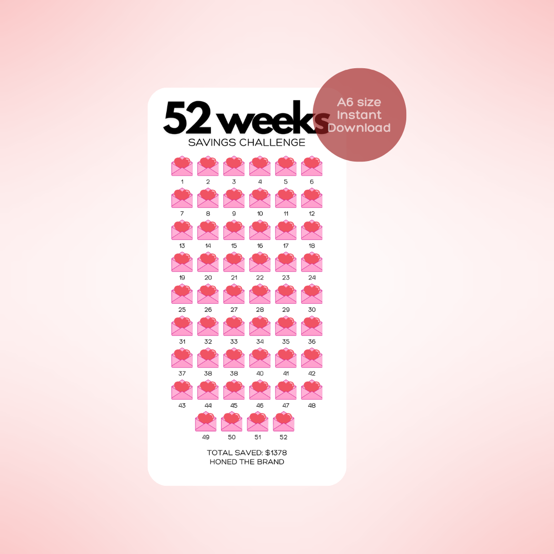 Digital A6 52 Envelopes Challenge