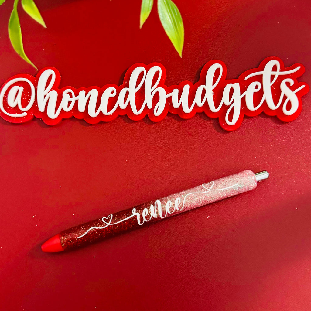 Personalized Glitter Pen