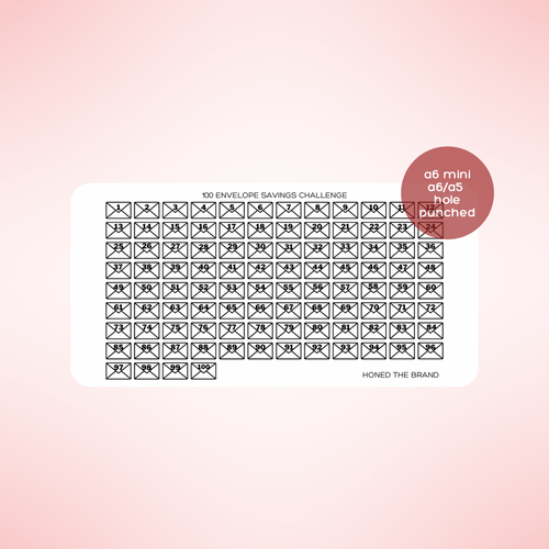 100 Envelopes Savings Challenge