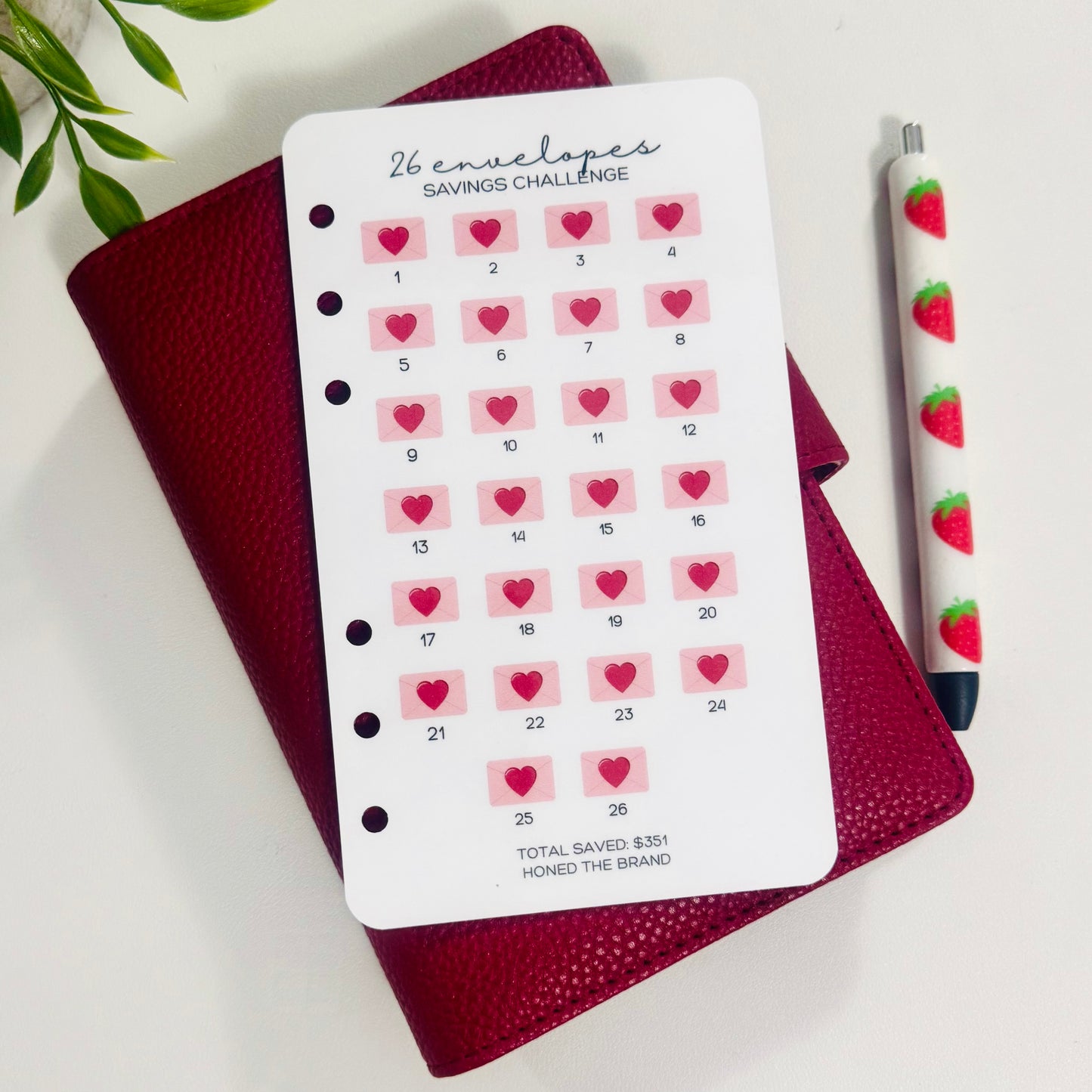 26 Envelopes Savings Challenge