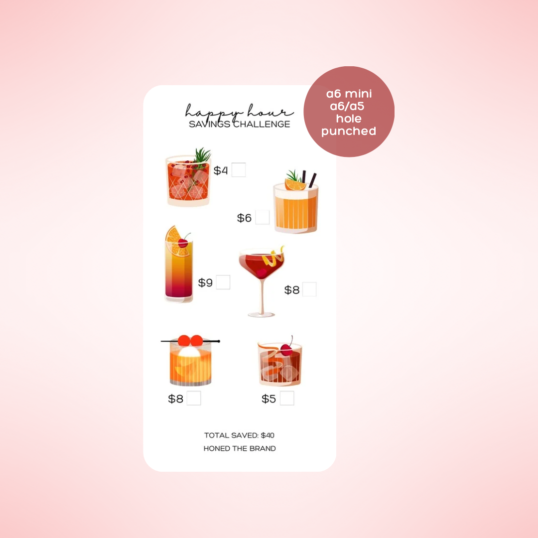 Happy Hour Mini Savings Challenge