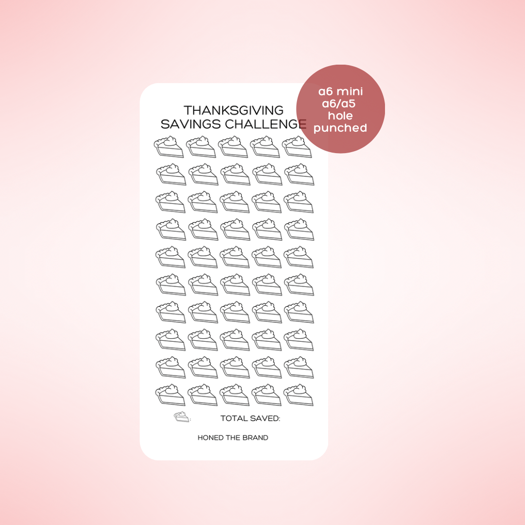 Minimal Thanksgiving Savings Challenge